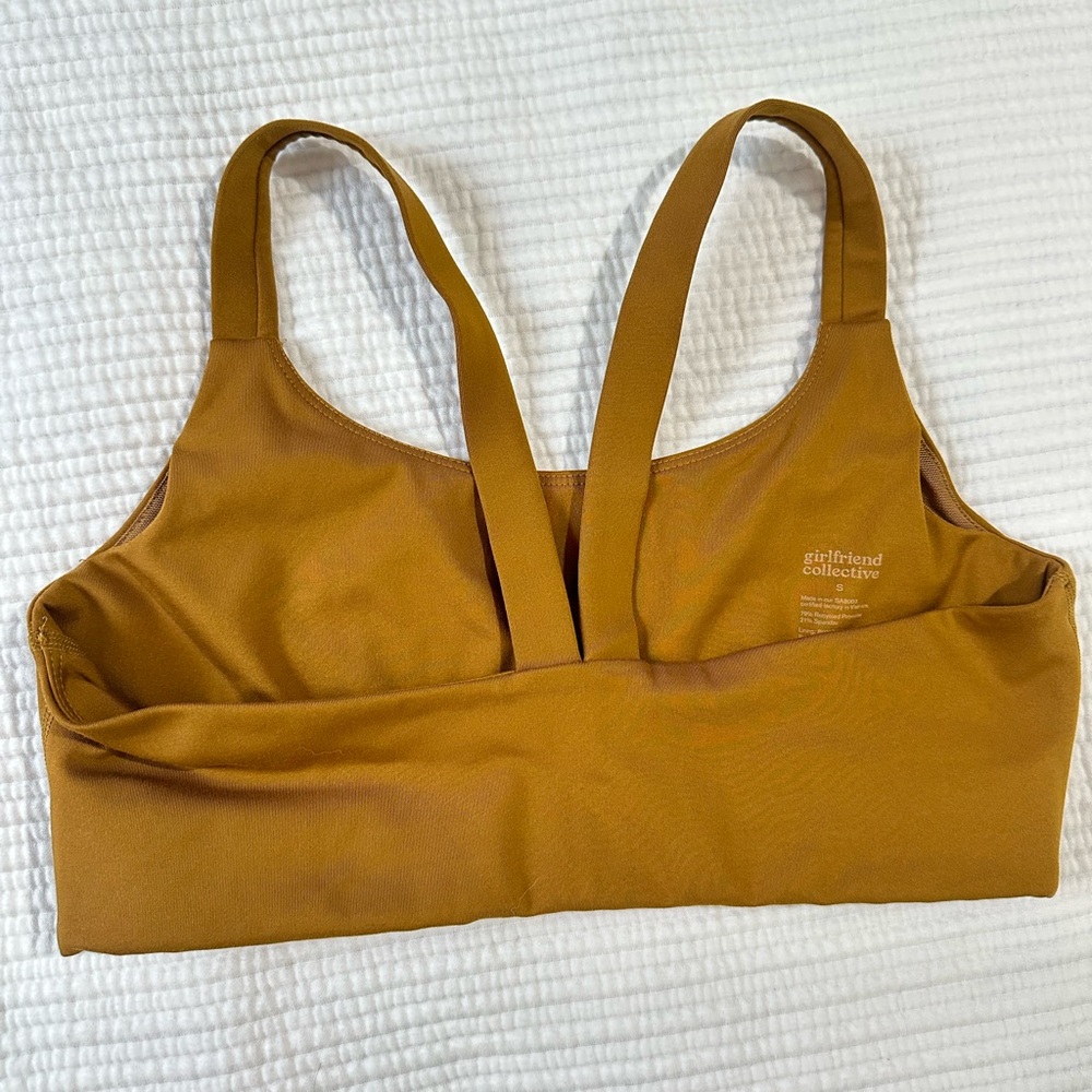 Girlfriend Collective mustard sports bra - Picture 4 of 4